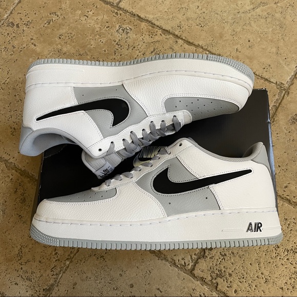 Nike Other - Nike Air Force 1 Low Cut-Out White Grey Black Swoosh Shoes DV3501-100 Size 13